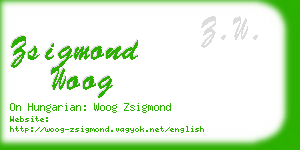 zsigmond woog business card